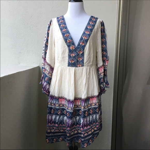 Free People Dresses & Skirts - New Free People Boho Chic Long Sleeve Dress size M